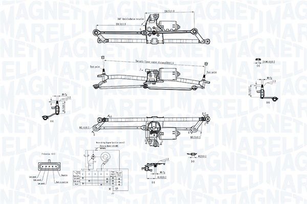 MAGNETI MARELLI Klaasipuhastussüsteem 064351763010